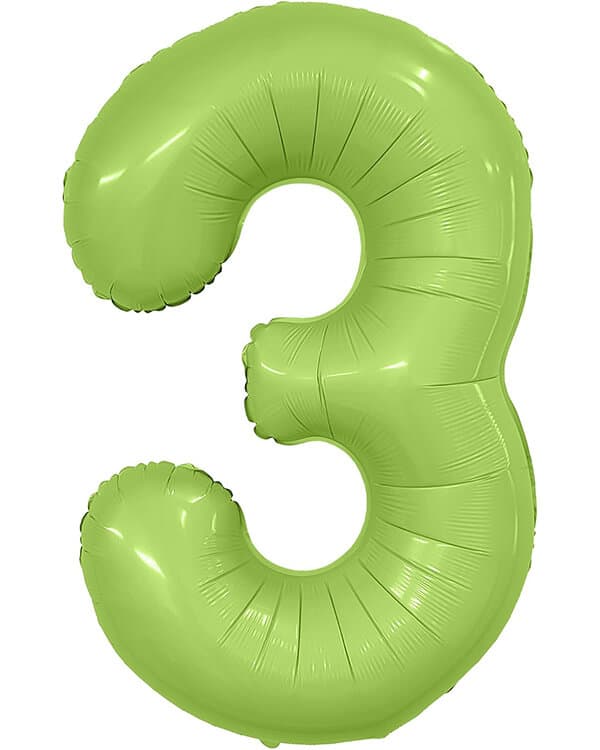 221776_Шар_(40_102_см)_Цифра_3_Slim_Фисташка_Сатин_1_шт_в_упак Шар Цифра Slim Фисташка 102 см — изображение 4